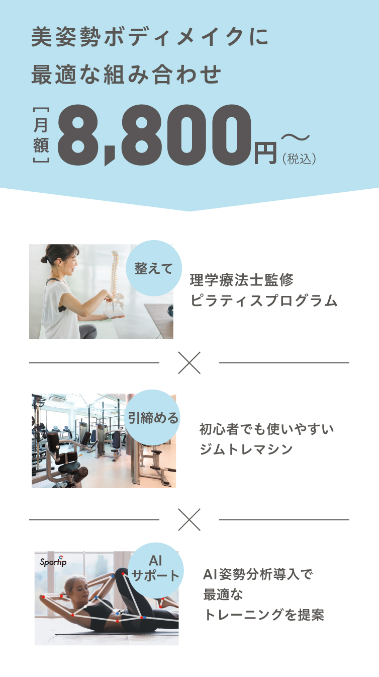 美姿勢ボディメイクに適切な組み合わせ
